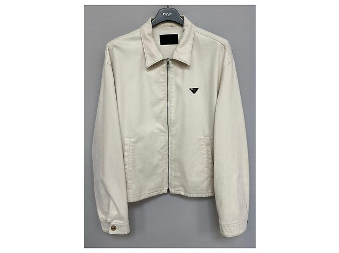 Prada Giacca in denim di velluto Bianco - vista 3