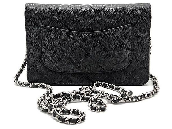 Chanel Mini borsa a tracolla WOC in Caviar Nero - vista 3