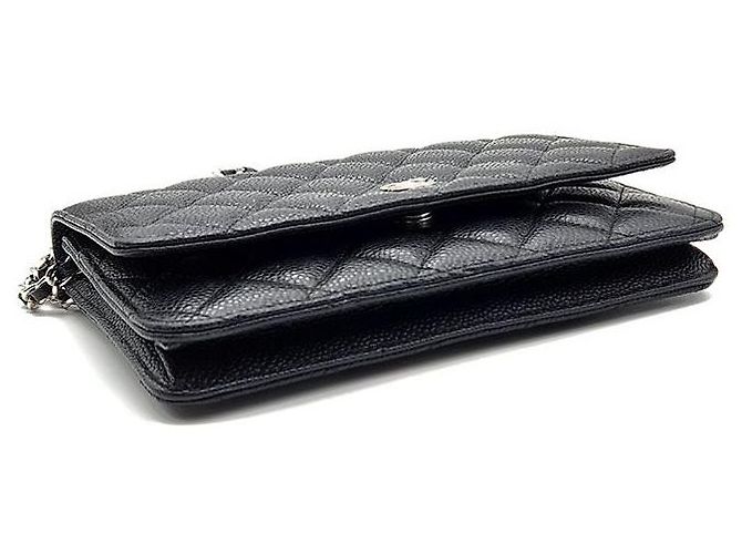 Chanel Mini borsa a tracolla WOC in Caviar Nero - vista 7