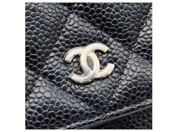 Chanel Mini borsa a tracolla WOC in Caviar Nero - vista 8