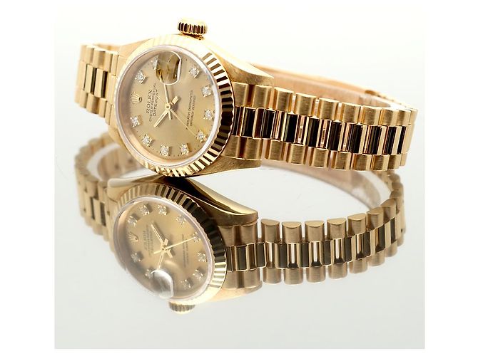 Rolex Lady Datejust Original Ten Point Diamond Gold D'oro - vista 18