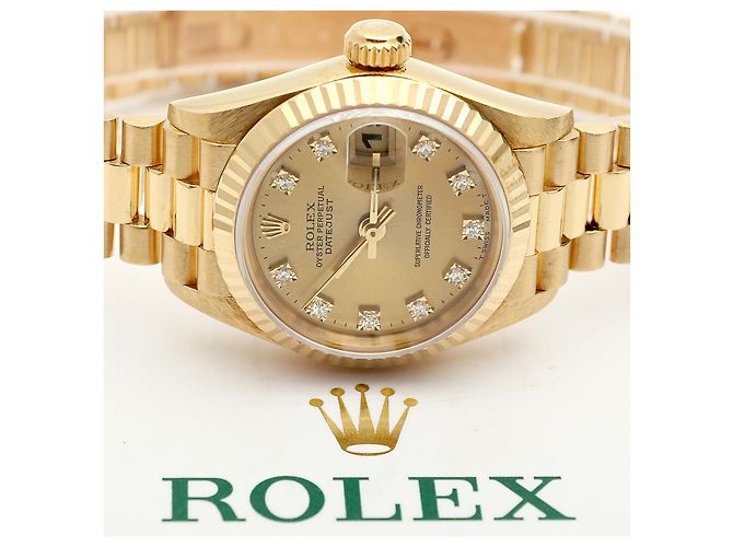 Rolex Lady Datejust Original Ten Point Diamond Gold D'oro - vista 21