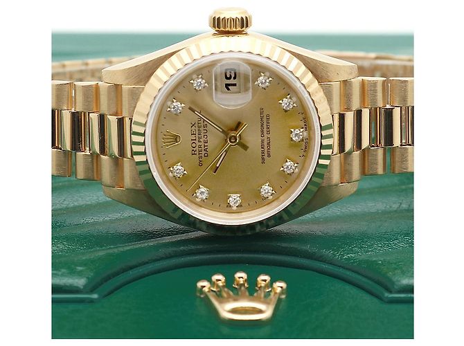 Rolex Lady Datejust Original Ten Point Diamond Gold D'oro - vista 22