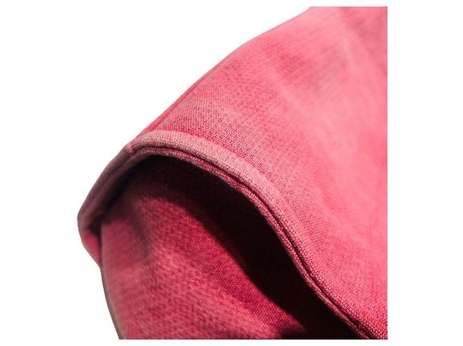 Chanel Grande borsa shopper in tela di cotone e pelle di vitello rosa - vista 5