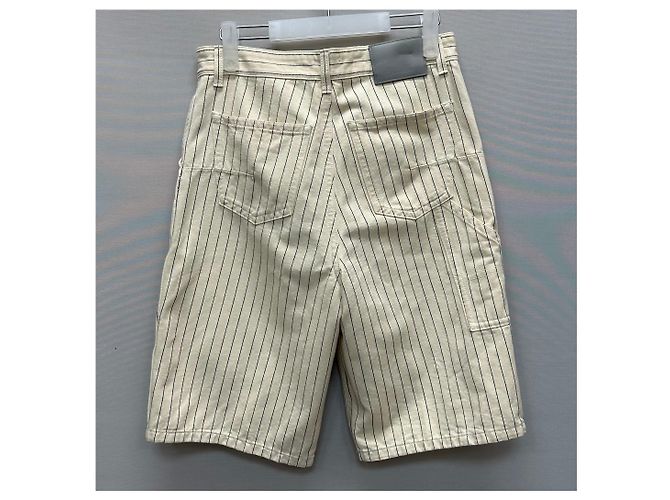 Dior Short de algodón con logo a rayas Blanco - vista 5