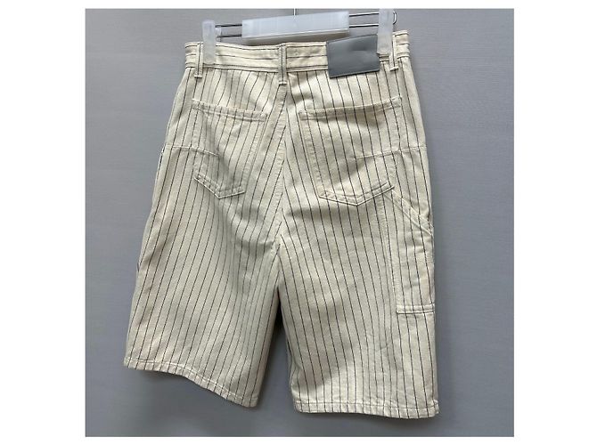 Dior Short de algodón con logo a rayas Blanco - vista 6