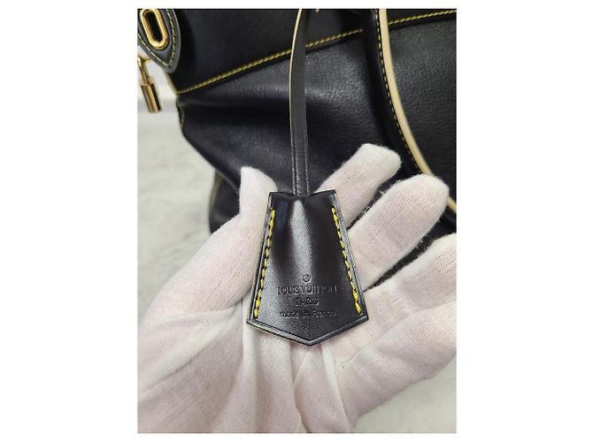 Louis Vuitton Borsa Tote Suhali Lockit in pelle nera Nero - vista 5