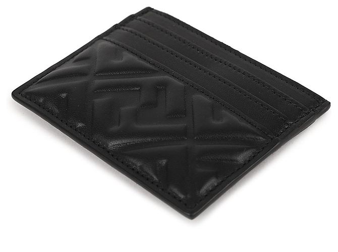 Fendi Tarjetero plano de piel napa negra Negro - vista 6