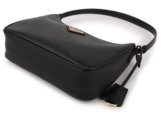 Prada Mini borsa in pelle Saffiano Re-Edition Nero - vista 8