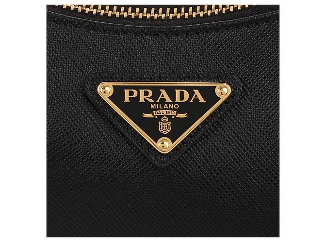 Prada Mini borsa in pelle Saffiano Re-Edition Nero - vista 9