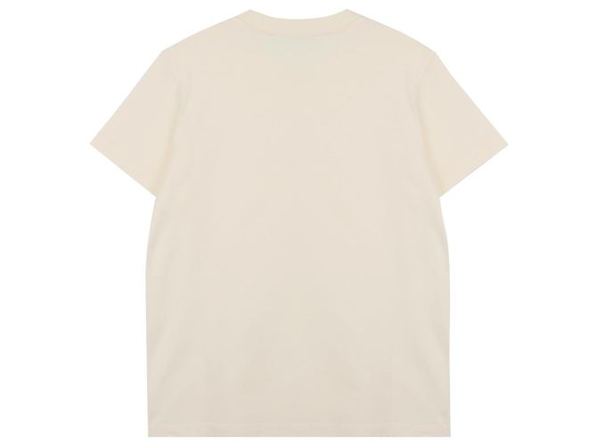 Moncler T-Shirt aus Baumwolle mit Logo-Stickerei Weiß - Ansicht 4