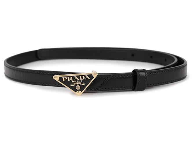 Prada Cinturón de piel Saffiano Negro - vista 3