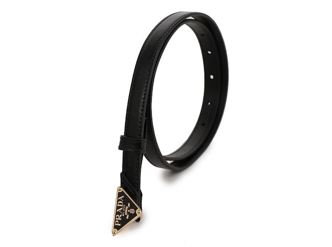 Prada Cinturón de piel Saffiano Negro - vista 4