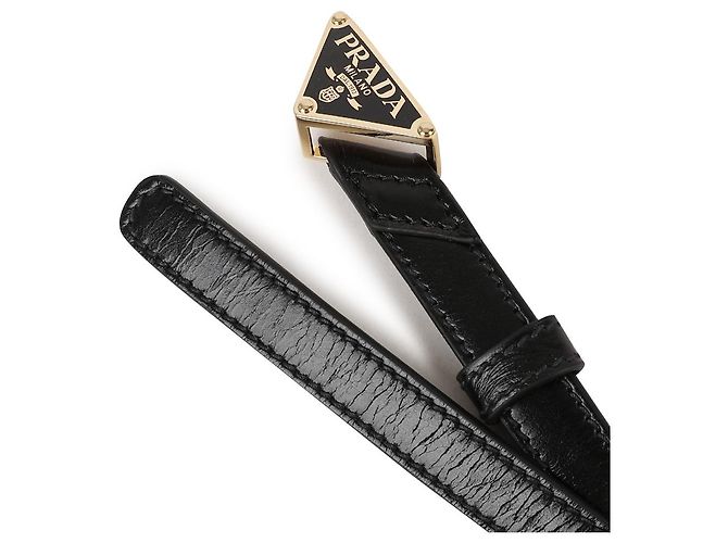 Prada Cinturón de piel Saffiano Negro - vista 6