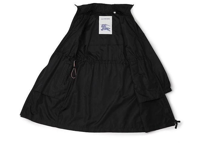 Burberry Langer Nylon-Parka mit Karomuster Schwarz - Ansicht 5