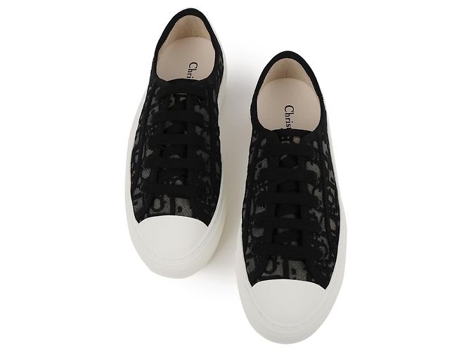 Dior Sneakers in mesh con ricamo Oblique - vista 4