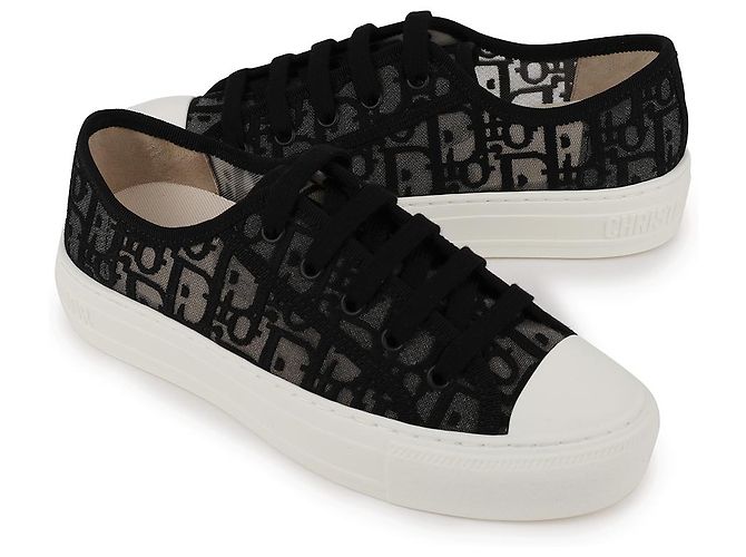 Dior Sneakers in mesh con ricamo Oblique - vista 5