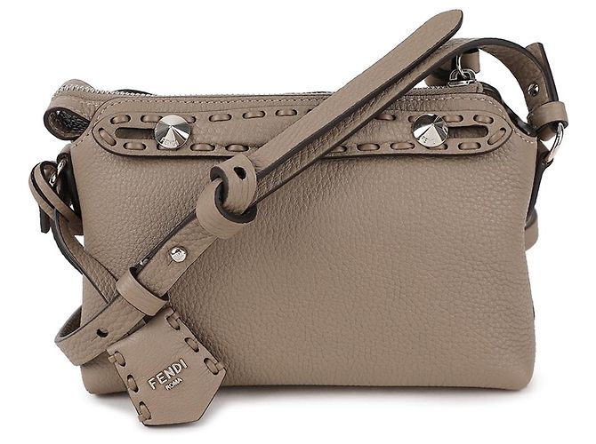 Fendi Borsa Mini By the Way Selleria Marrone - vista 3