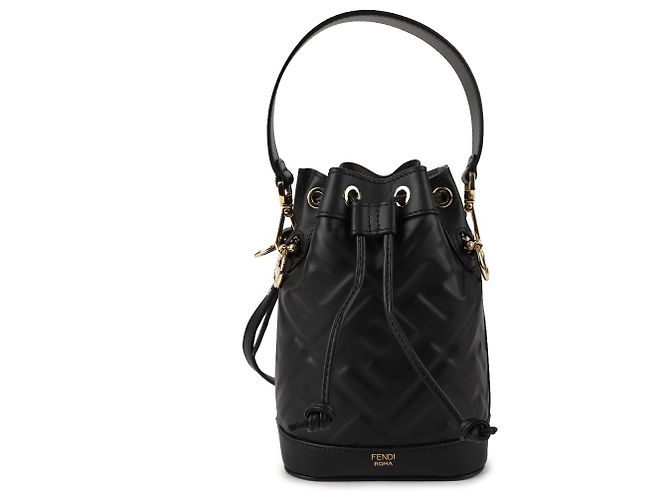 Fendi Mini borsa in pelle Montrezzo Nero - vista 3