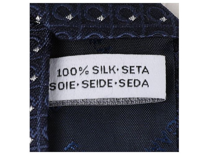 Salvatore Ferragamo Cravatta in seta jacquard NAVY Blu - vista 9