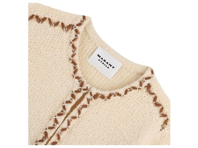 Isabel Marant Merino-Tweed-Cardigan Braun - Ansicht 5