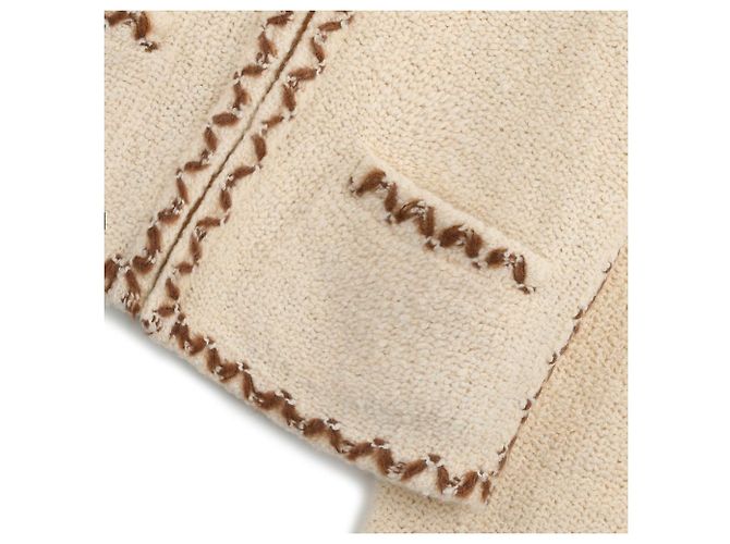 Isabel Marant Merino-Tweed-Cardigan Braun - Ansicht 8