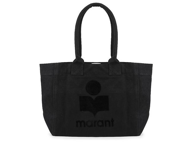 Isabel Marant Sacola Tote de algodão com logo - vista 3