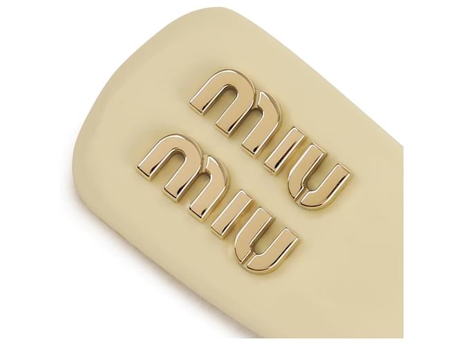Miu Miu Clip per capelli in vernice Giallo - vista 8