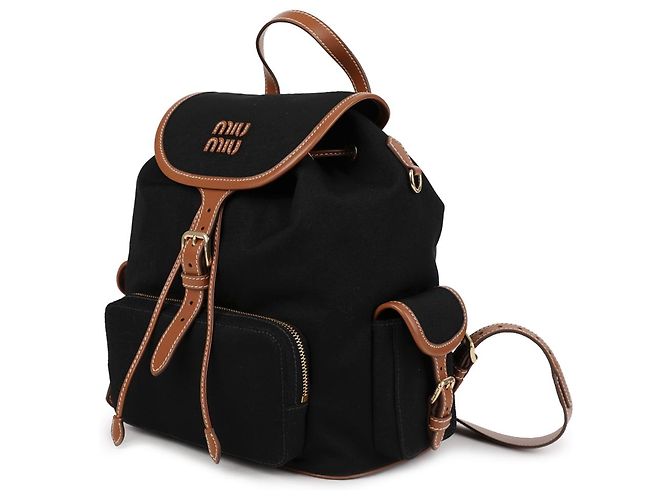 Miu Miu Canvas-Leder-Rucksack - Ansicht 4