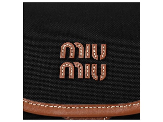 Miu Miu Canvas-Leder-Rucksack - Ansicht 9