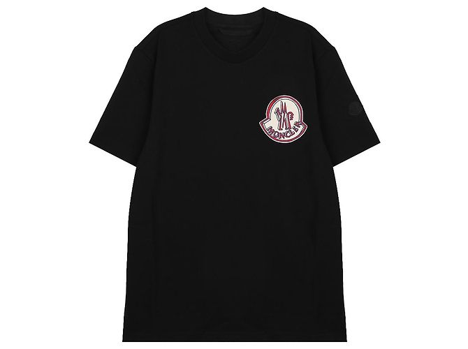 Moncler Logo-T-Shirt aus Baumwolljersey Schwarz - Ansicht 3