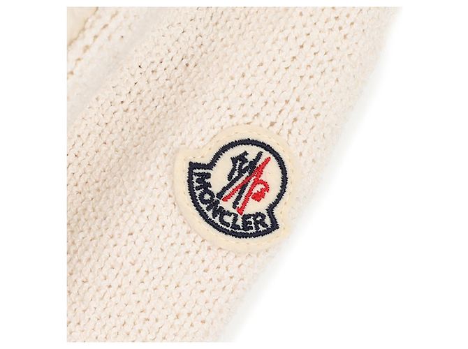 Moncler Cardigan acolchoado com padrão geométrico e fecho de correr Branco - vista 9