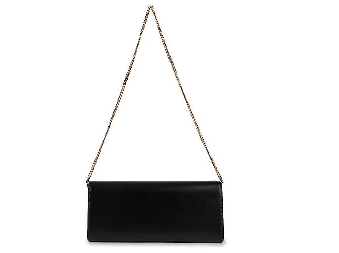 Saint Laurent Clutch Kate in pelle Nero - vista 5
