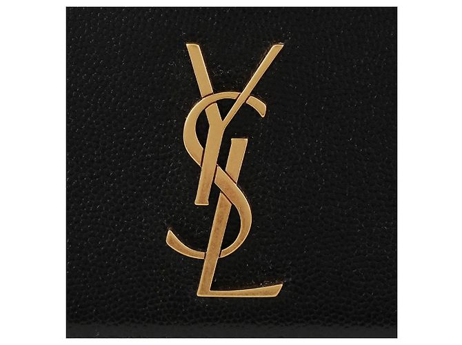 Saint Laurent Clutch Kate in pelle Nero - vista 9