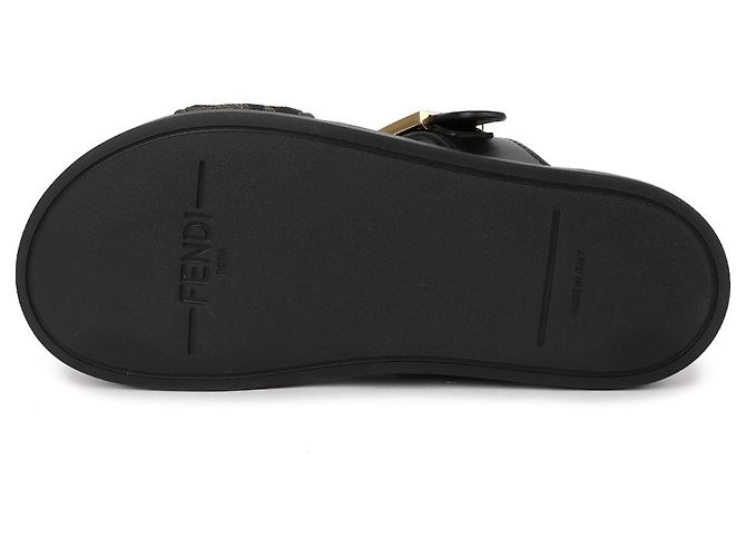 Fendi Ciabatte in jacquard con logo Marrone - vista 7