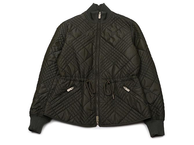 Burberry Micro Check Stitch Nylon Welly Jacke Grün - Ansicht 3