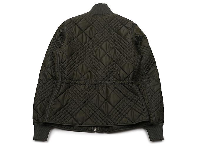Burberry Micro Check Stitch Nylon Welly Jacke Grün - Ansicht 4