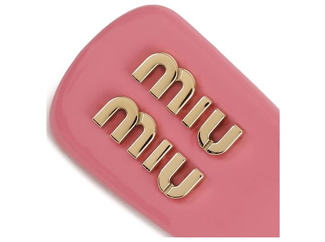Miu Miu Clip per capelli in vernice Rosa - vista 8