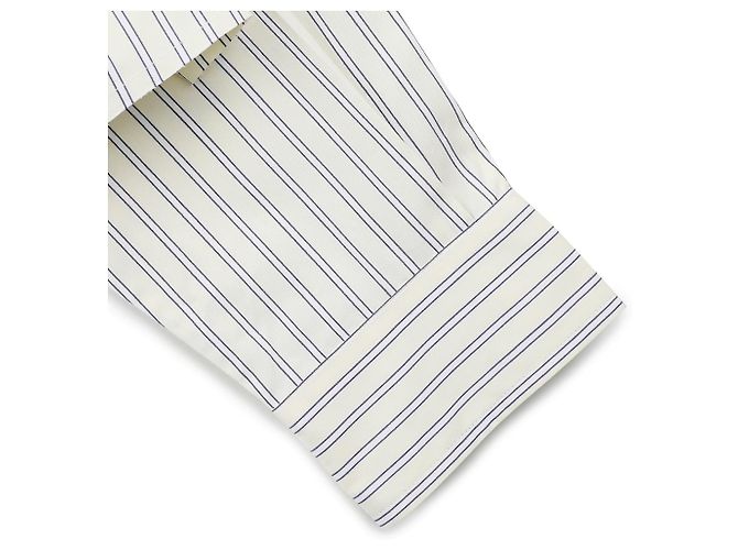 Miu Miu Camicia in popeline a righe Bianco - vista 6