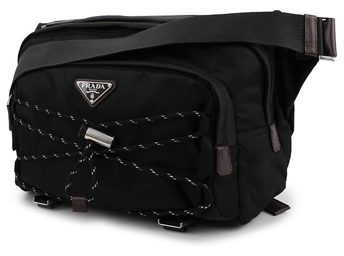 Prada Borsa a tracolla in Re-Nylon e pelle Nero - vista 4