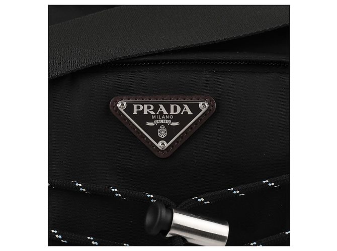 Prada Borsa a tracolla in Re-Nylon e pelle Nero - vista 9