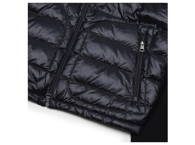 Moncler Gesteppter Wollstrickjacke mit Reißverschluss Blau - Ansicht 7