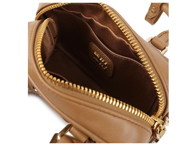 Miu Miu Borsa Tote Arcadia Materasse Marrone - vista 8