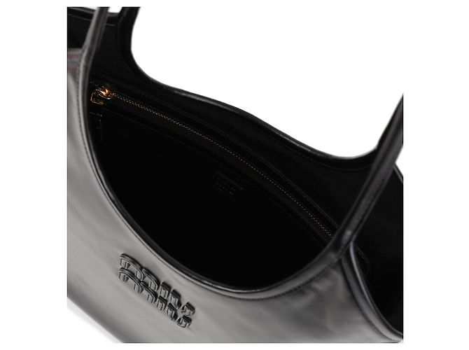 Miu Miu Leder-Tote-Bag Schwarz - Ansicht 7