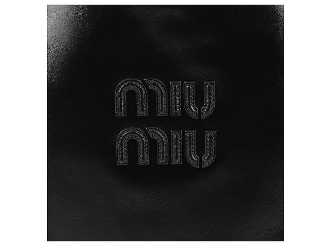 Miu Miu Leder-Tote-Bag Schwarz - Ansicht 9