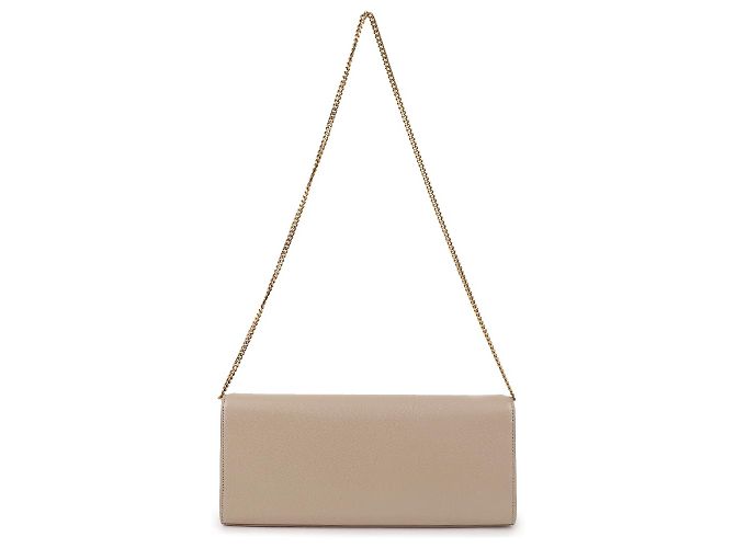 Saint Laurent Clutch Kate in pelle Marrone - vista 5