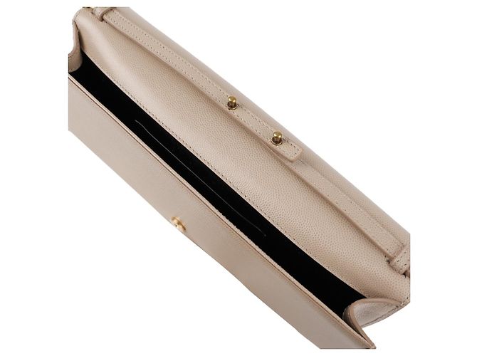 Saint Laurent Clutch Kate in pelle Marrone - vista 8