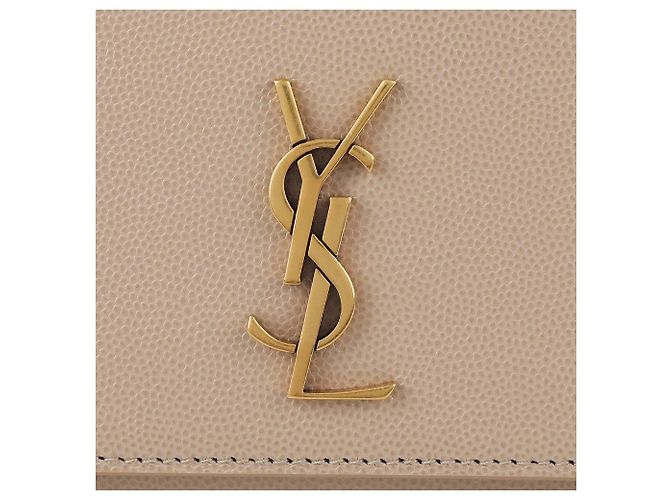 Saint Laurent Clutch Kate in pelle Marrone - vista 9