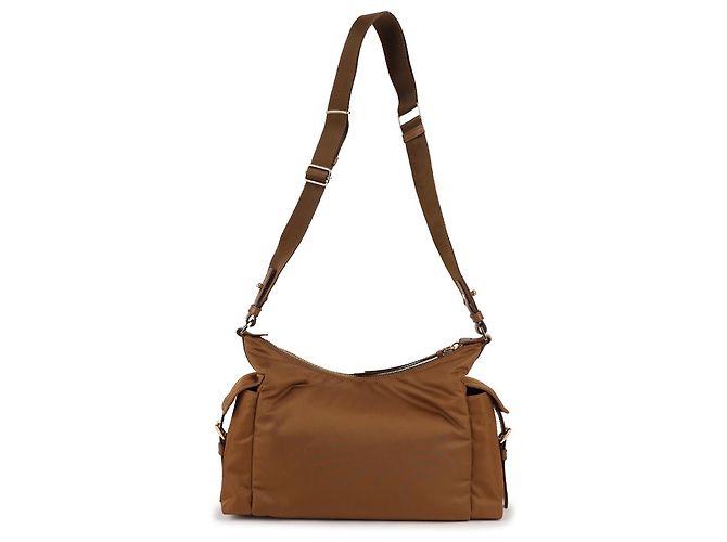 Prada Borsa a tracolla Explorer in Re-Nylon Large Marrone - vista 5