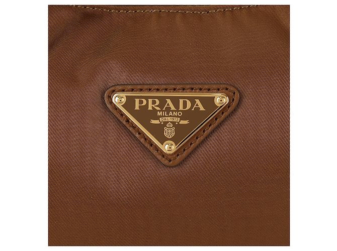 Prada Borsa a tracolla Explorer in Re-Nylon Large Marrone - vista 9